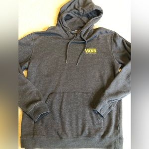 Men’s Vans hooded sweatshirt, size medium, grey/yellow